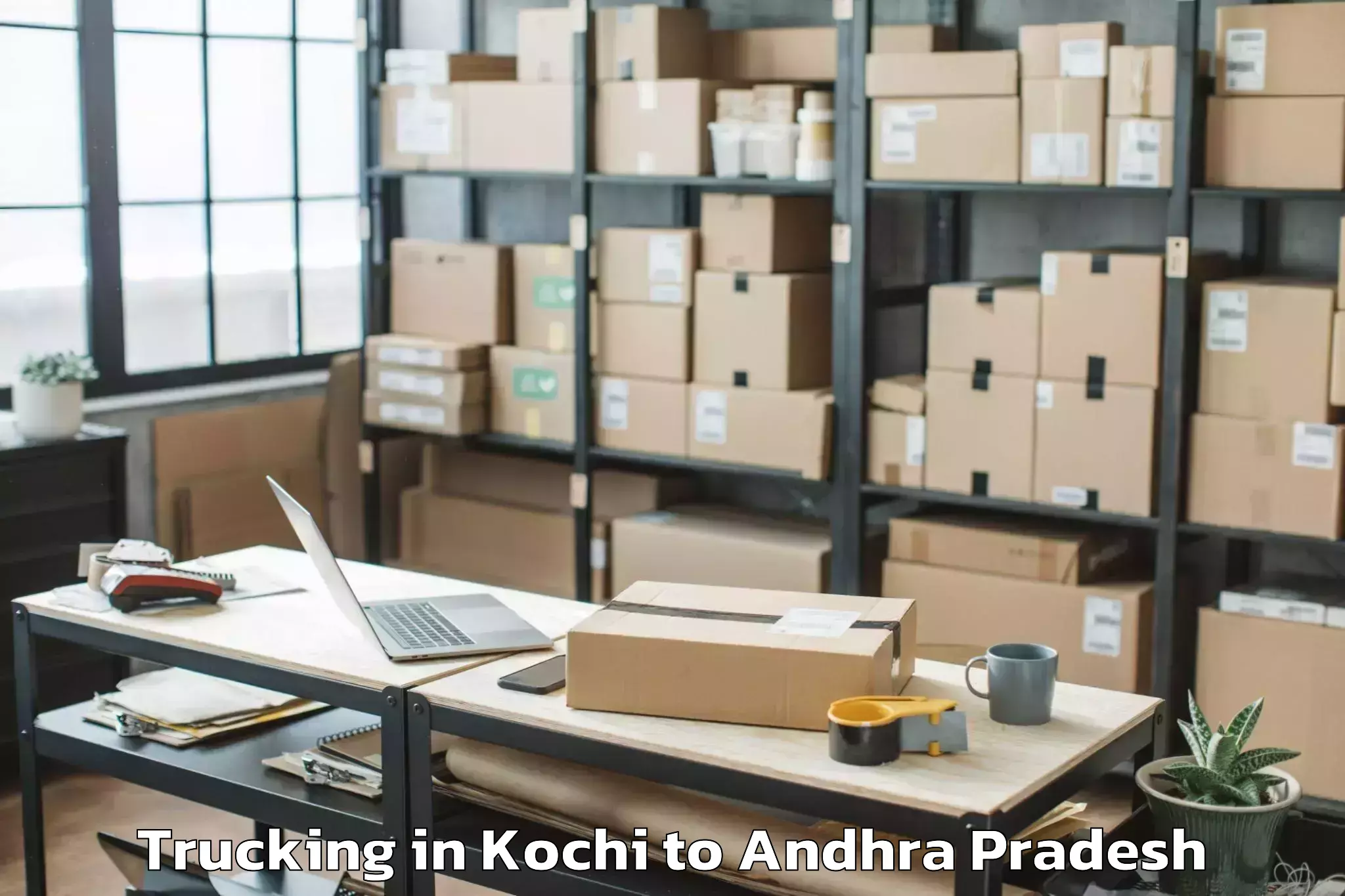 Easy Kochi to Yaddanapudi Trucking Booking